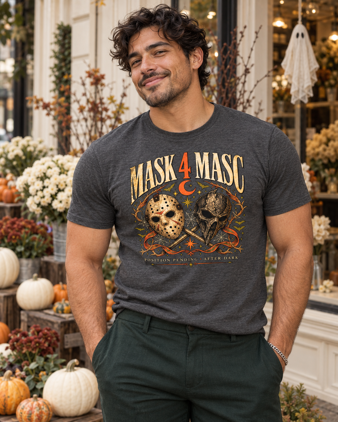 MASK 4 MASC — Vintage Halloween Graphic Tee/Hoodie